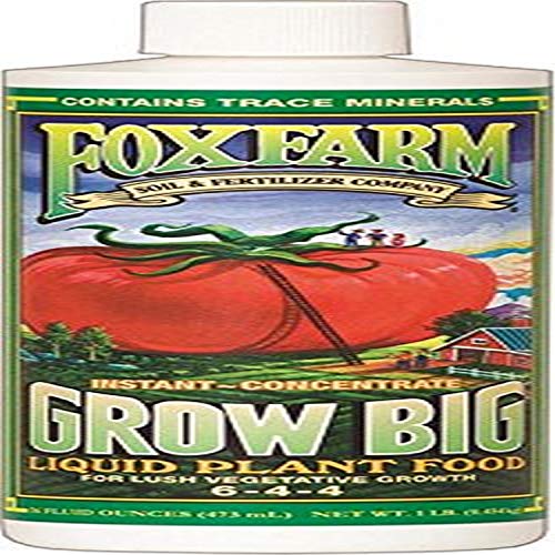 Fox Farm 6-4-4, 1-Pint FX14092 Grow Big Liquid Concentrate Fertilizer, Soil NPK 6-4