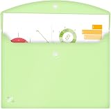 Oxford A4 Plastic Document Popper Wallets Assorted Pastel Pack of 5 view 4