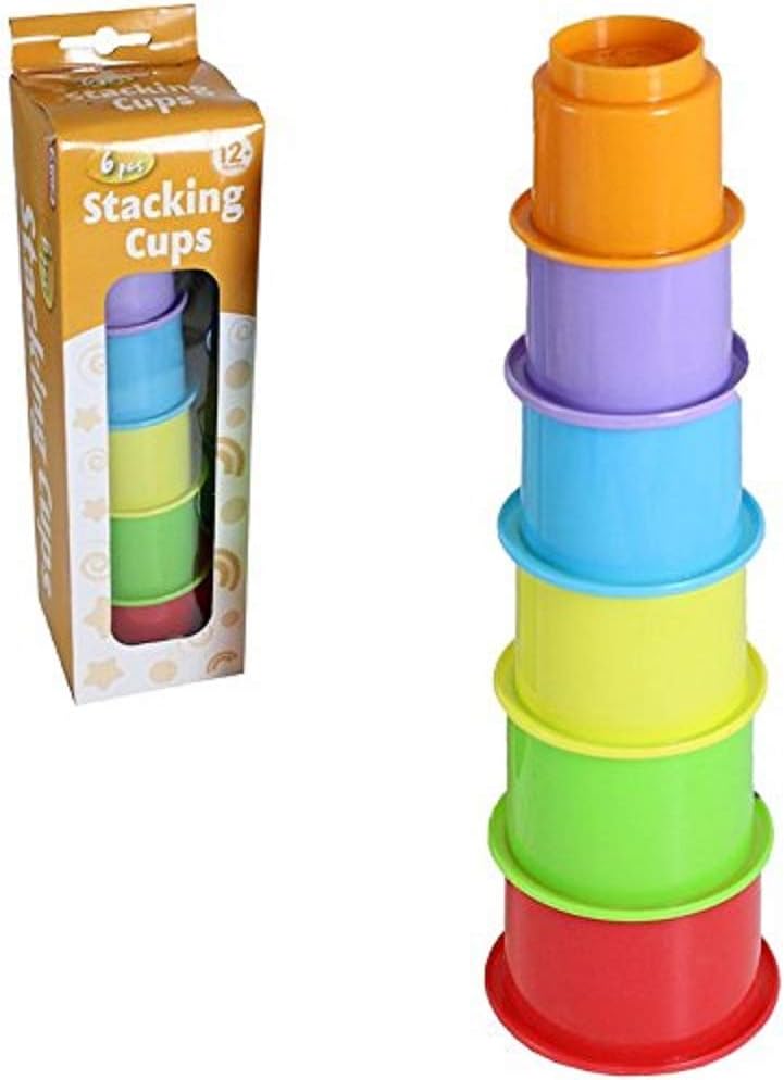 Baby Educational Toys - Colourful Stacking Cups - Age 12 Months +