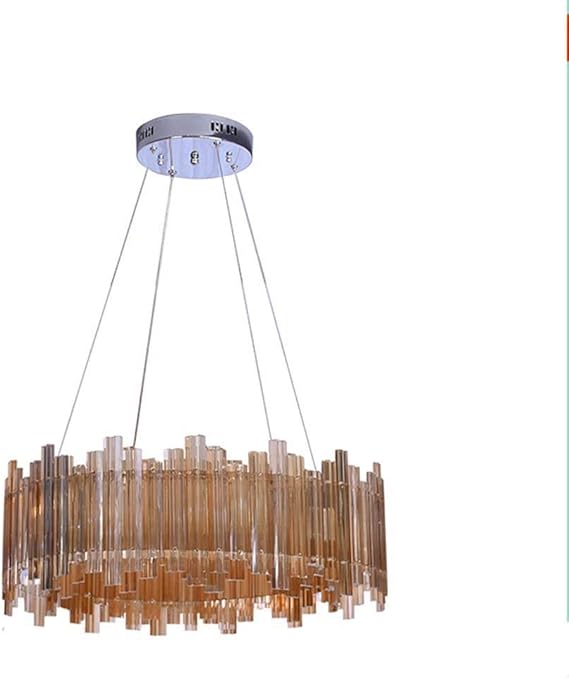 ZJP-dzsw Luz de Techo Araña Marrón Diámetro Araña De Cristal Redondo