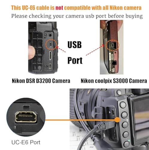 AlyKets Replacement USB Camera Data Cable UC-E6, UC-E17, E23 Cord