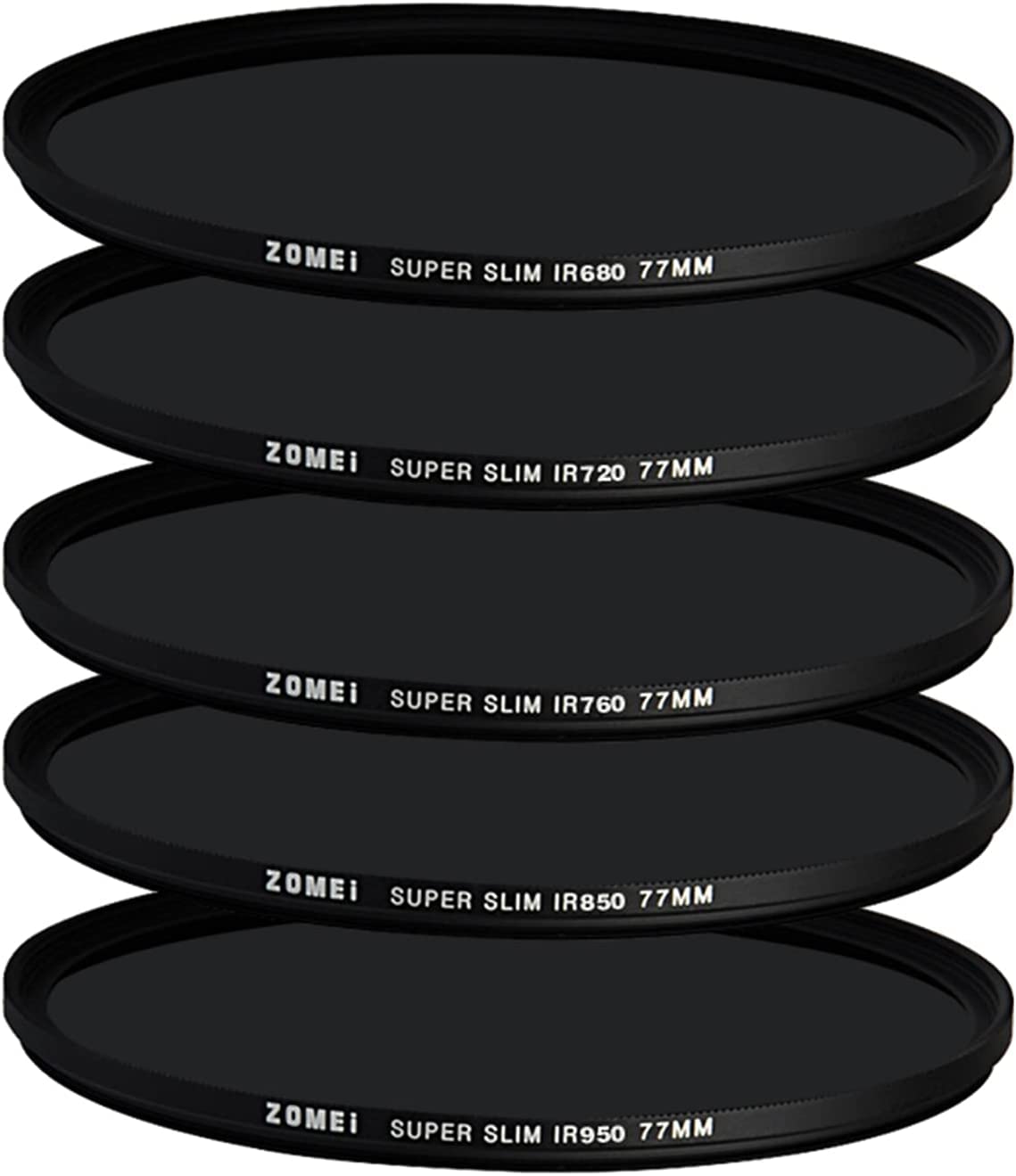 YIDOBLO 5 in1 82mm IR GLASS X-Ray Infrared Filter 680+720+760+850+950nm for DSLR camera