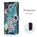 Hocase iPhone 8 Plus Case, iPhone 7 Plus Case, PU Leather Full Body Protective Case with Credit Card Holders, Wrist Strap, Magnetic Closure for iPhone 8 Plus/iPhone 7 Plus - Mandala in Galaxy