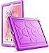 Poetic TurtleSkin New iPad 9.7 Inch 2017 / 2018 Cover Case With Heavy Duty Protection Silicone and Sound-Amplification feature for iPad 9.7 2017 / iPad 9.7 2018 Purple