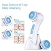 KINGDOMCARES 3 Speed Sonic Facial Cleansing Brush Deep Cleaning Face Brush Cleansing System Electric Exfoliating Brush Facial Cleansing Brush White