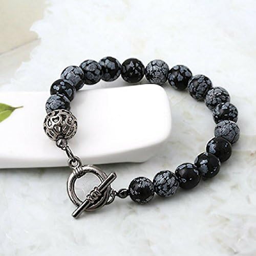 Gabrielle Black Fossil Bubble Ball Point Bracelet