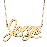 GR35Z9 Jorge Name Necklace Gift for Her His Friend