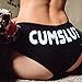 Women Funny Letter Lingerie G-String Briefs Underwear Panties T String Thongs Knickers (S)