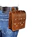 LXFF Mens Genuine Leather Belt Pouch Fanny Pack Waist Bag Bum Bags for Men Vintage Brown Large