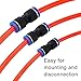 60 Pieces Straight Push Connectors, 6/8/10 mm Quick Release Pneumatic Connectors Air Line Fittings for 1/4 5/16 3/8 Tube, 2 Way (Blue)