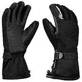 OutdoorMaster Womens' Ski Gloves - Waterproof Winter Gloves with Long Gauntlets