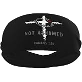 Religious Christian Faith Jesus-Romans 1:16 Sports Headbands for Men Women, Moisture Wicking Workout Headband, Sweatband for Running,Cycling,Football,Yoga—5