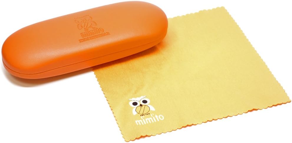 Mimito Kids Eyeglass Hard Case with Matching Microfiber Cleaning Cloth