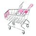 SMTSMT Supermarket Handcart Shopping Utility Cart Mode Storage Basket Desk-Pink