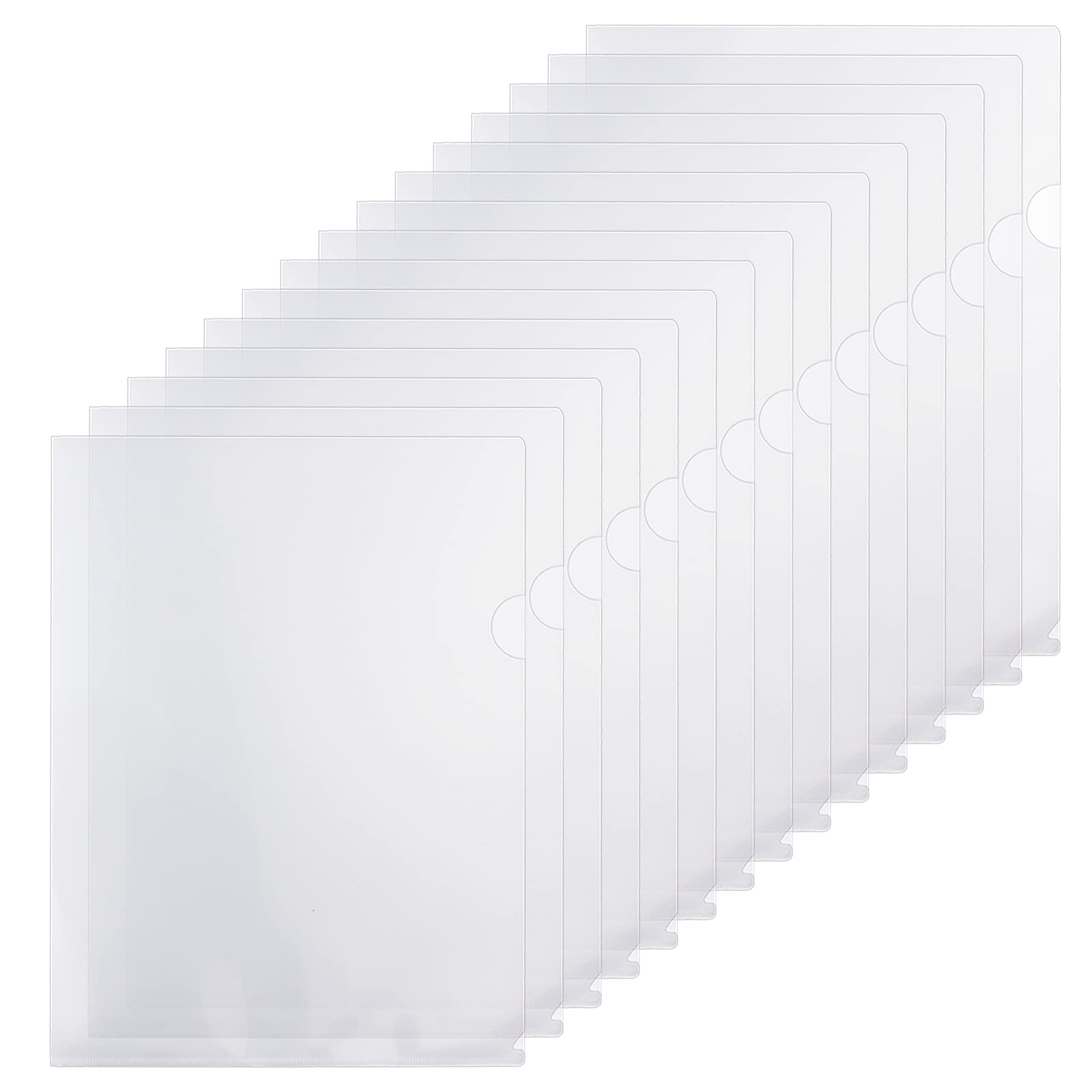 Photo 1 of ***IMAGE FOR REFERENCE*** YoeeJob 3 Piece Clear Document Folders for 8.5"x11" and A4 Sheets, L-Type Plastic Folders for Protection and Storage, Suitable for School and Office