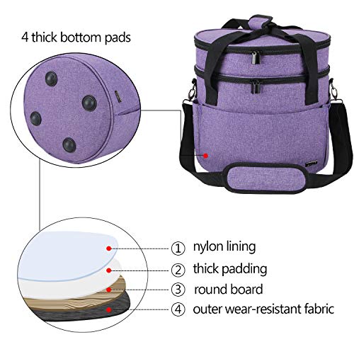 Luxja Carrying Bag Compatible with Instant Pot (8 Quart), Travel Tote Bag for 8 Quart Pressure Cooker and Extra Accessories, Purple
