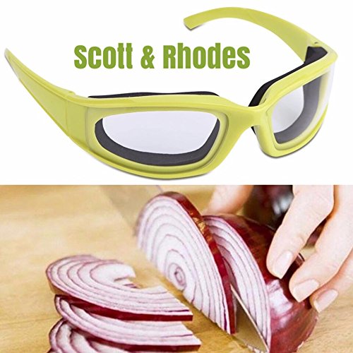 Onion Goggles - NO TEARS (Green) - Onion cutting goggles. Protect your eyes from onion and chilli vapours when chopping, dicing or slicing. A great kitchen gadget.