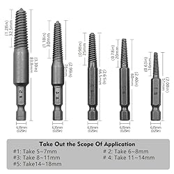 Bestgle 10pcs Screw Extractor Set, 1/4" Hex Shank
