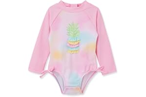 Little Me Baby-Girls Little Girls' Two-Piece UPF+ 50 Sun Protection Rash Guard Set