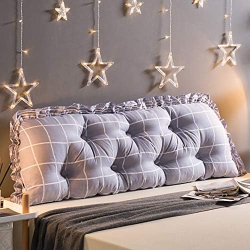 Wgang Korean Version of Cotton Headboard Large Cushion Soft Bag Removable Wash Bed Cotton Large Back Sofa Long Pillow Bed Back (Color : J, Size : 120cm)