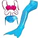 Camlinbo 3PCS Mermaid Tail for Girls Body Suit Tropical Pool Party