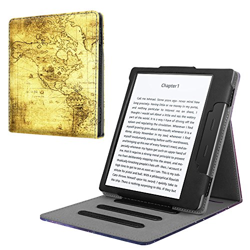 Fintie Stand Case for Kindle Oasis (9th Generation, 2017 Release ONLY) - Multi Angle Hands-free Viewing Flip Cover with Auto Sleep / Wake for Amazon All-New 7" Kindle Oasis E-reader, Ancient Map