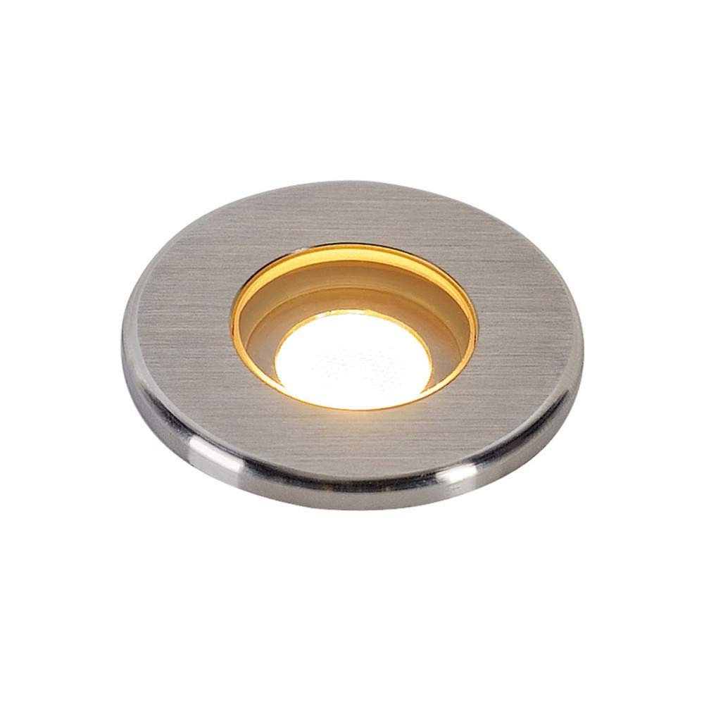 SLV Ground recessed Light DASAR MINI 37 / LED Spotlight for Terrace, Outdoor Spotlight, recessed lamp Garden, Ground lamp for Outdoor / IP67 3000K 120lm Stainless Steel 30 Degrees