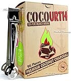Natural Coconut Organic Hookah Charcoal 96 Pieces Flat Coco Cocourth Nara Mazaya 1 Kilo Box Shisha Coal with tongs