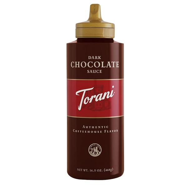 TORANI DARK CHOCOLATE SAUCE, 16.5-OUNCE SQUEEZE BOTTLES (PACK...