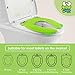 Potty Training Seat, Folding Portable Reusable Toilet Potty Training Seat for Babies, Toddlers and Kids, Green