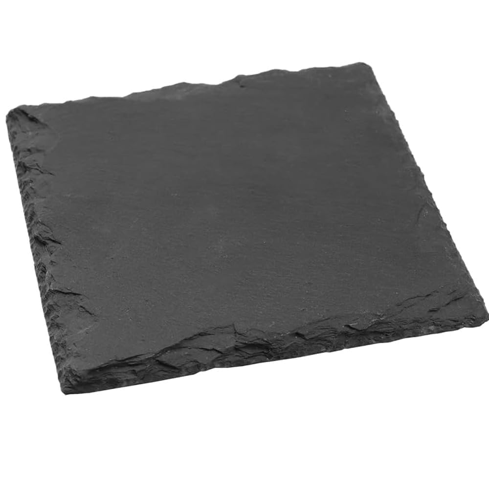 Raykce Turtle Basking Platform, Tortoise Accessories Slate Reptile Platform Pad Aquarium Mat Feeding Dish Resting Decoration for Tortoise Lizard Snake Frog Gecko Snails(Black)