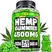 Hemp Oil Gummies 4500MG - 50 MG Each Gummy - Superstrong & USA Made - 100% Natural & Safe Hemp Extract - Tasty Hemp Gummies for Pain, Stress & Anxiety Relief - Sleep & Mood Support - Rich in Omega 3