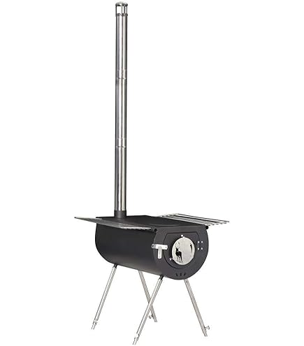 Kit Adaptation Poêle à Tambour – Pieds Fonte & Registre, Pour Tonneau, Camping