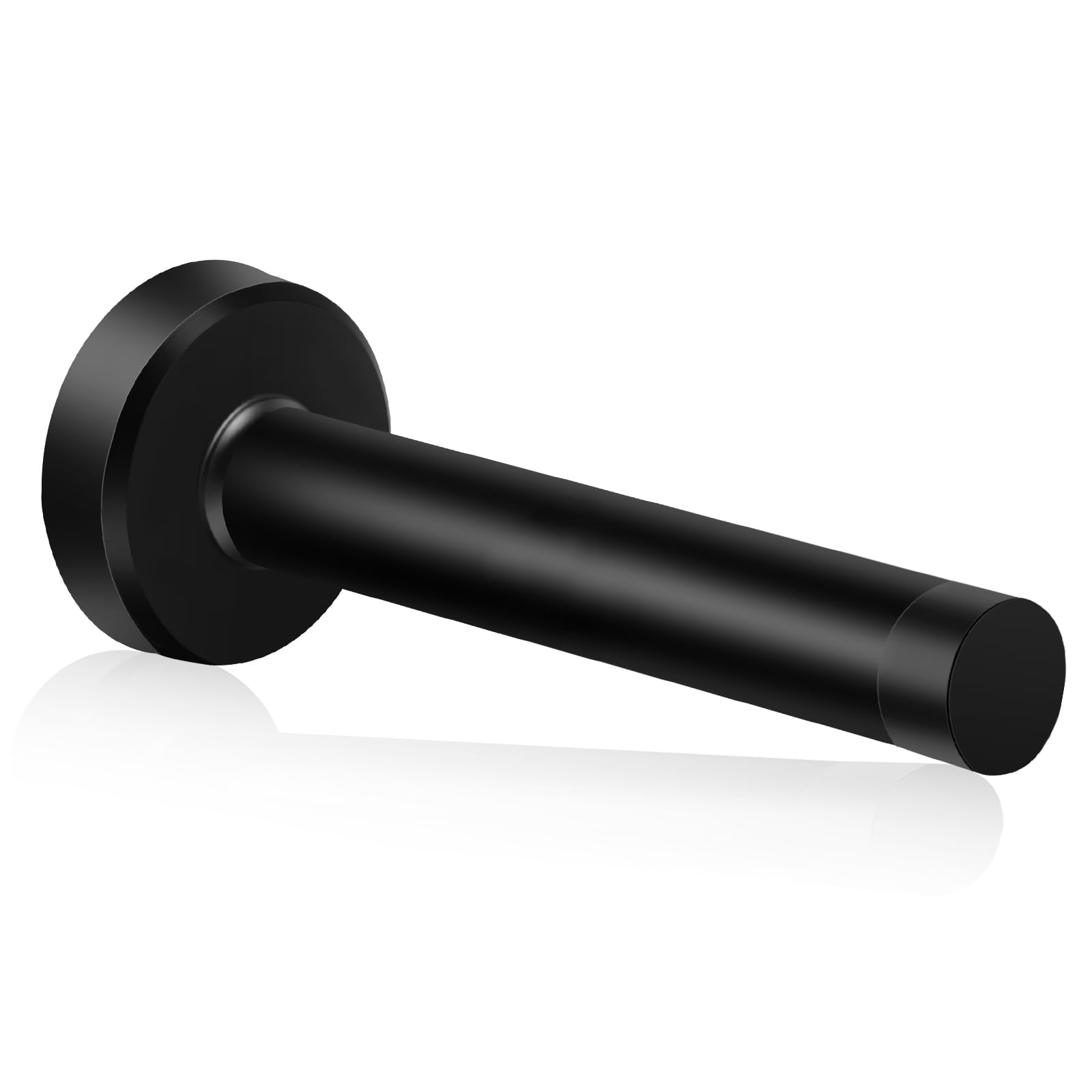 Door Stopper, 4 Inch Black Door Stop Wall Mounted with Rubber Tips Protector, Stainless Steel Door Stop for Skirtings Indoor Outdoor, 100mm — image 1