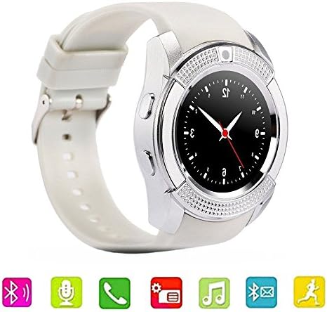 V8 Smartwatch, DXABLE Sports Watch Fitness Tracker Bluetooth Smart Wrist Watch with SIM Card and TF Card Slot Camera Message Notification Sleep Monitor for iPhone Android Smartphone for Men Women