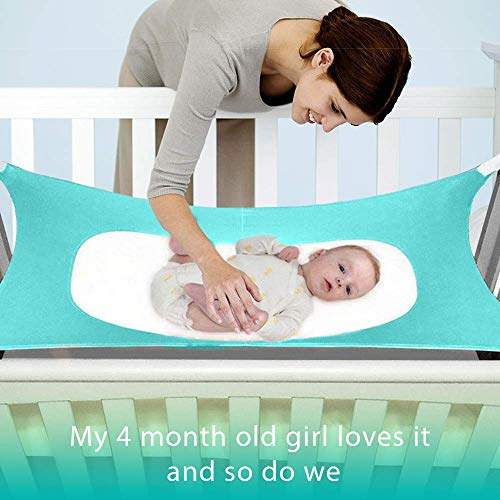 Upgraded Baby Hammock for Crib - Safe Comfortable Healthy Sleep for Newborn - Essentials Bassinet Breathable Mimics Womb Cradle for Boys Girls- Travel Portable Mesh Nursery Nap Reduce Risks Infant Bed
