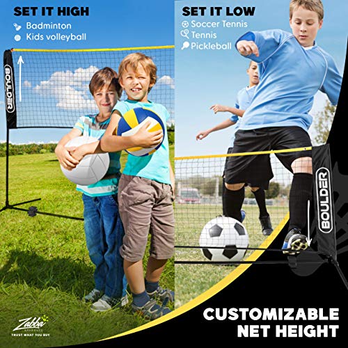 Boulder Portable Badminton Net Set Net for Tennis, Soccer Tennis