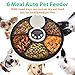 Pet Automatic Feeder for Cats Dogs, Timed Food Dispenser 6 Meal Trays Dry Wet with Voice Remind,LCD Smart Programmable Self Container Digital Clock Portion Control (black1)thumb 4