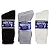 Diabetic Socks Mens Cotton 6-Pack Crew White By DEBRA WEITZNER crew/white Mens 13-15