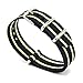 CIVO Watch Bands NATO Premium Ballistic Nylon Watch Strap Stainless Steel Buckle (Black/Khaki, 18mm)