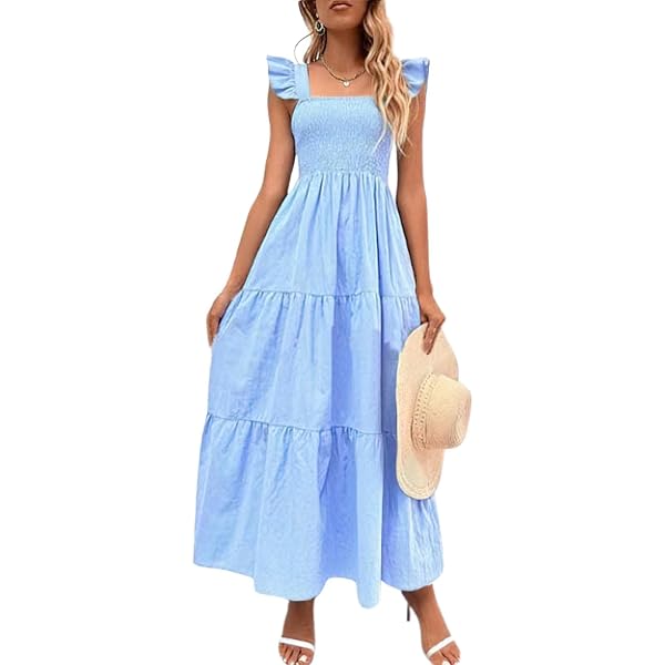 princess polly baby blue dress Asymmetric Ruffle Maxi Dress main image 1