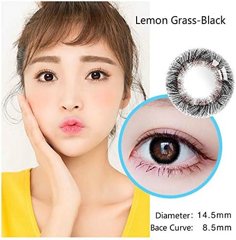Colored Contacted Lenses Eye Makeup Circle Makeup Lemon-Grass Series 1 Year