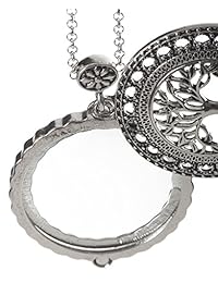 Árbol de la vida 4 x Lupa de corredera de vidrio parte superior Imán Collar con Colgante, 30"