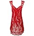 ResportsNNT L-6XL Women Open Front Baby Doll Sexy Lingerie Set Plus Size Lace Nightwear for Anniversary,Holiday,Date,honeymoon,club,party etc (3xl, red)