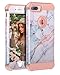 iPhone 8 Plus Case, iPhone 7 Plus Case, KAMII [Heavy Duty] Drop-Protection Hard PC Soft Silicone Combo Hybrid Impact Defender Full-Body Protective Case for iPhone 8 Plus / 7 Plus 5.5” (Rose Gold)
