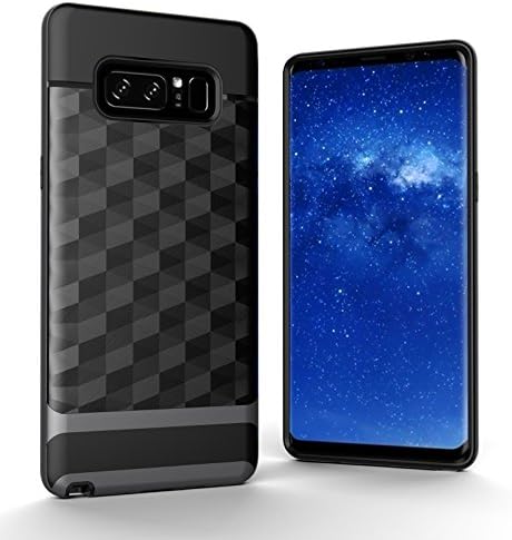 Casemetics Fantasy Series - Galaxy Note 8 Super Slim Hybrid Case 3D Textured Flexible Shielding Armored by Hard Skeleton for Samsung Galaxy Note 8 Phone - 2017 (Gray)