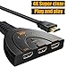 HDMI Switch 4K, YuanGao 3 Port 4K HDMI Switch Splitter with Pigtail Cable Supports 4K,3D,1080P HD Audio for Nintendo Switch, Xbox One, Roku 3, Apple TV HD TV XBox PS3 PS4 3 in 1 out