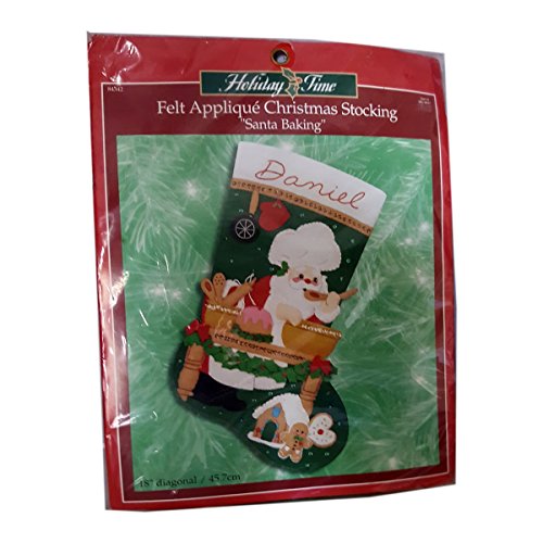 Bucilla Applique 18" Christmas Stocking "Santa Baking" Kit No. 84342