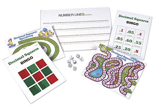 American Educational Decimal Squares Activity Mats, Dice and Game Markers