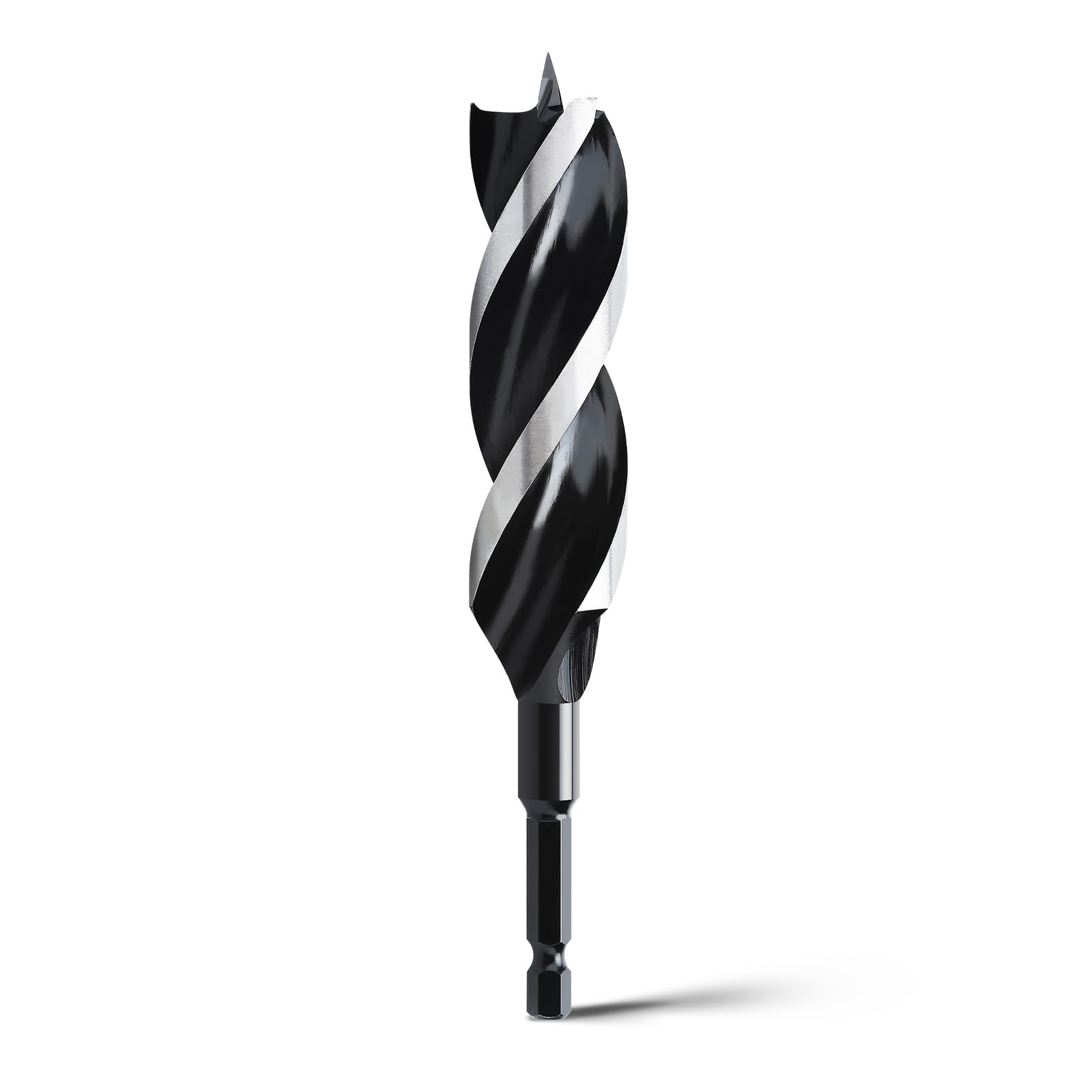 Photo 1 of 1-1/8" x 6" Auger Drill Bit for Soft and Hard Wood, Plastic, Drywall and Composite Materials, Hex Shank Tri Flute Wood Drill Bit